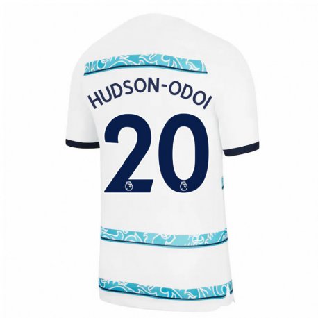 Kandiny Hombre Camiseta Callum Hudson-odoi #20 Blanco Azul Claro Equipación Tercera 2022/23 La Camisa Chile