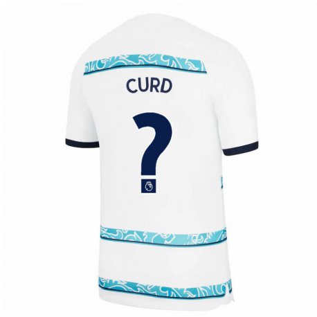 Kandiny Hombre Camiseta Teddy Curd #0 Blanco Azul Claro Equipación Tercera 2022/23 La Camisa Chile