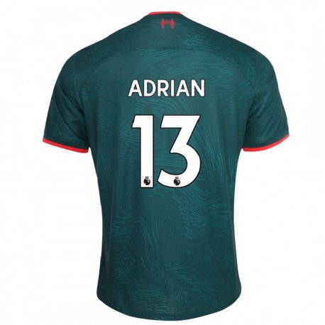 Kandiny Hombre Camiseta Adrian #13 Verde Oscuro Equipación Tercera 2022/23 La Camisa Chile
