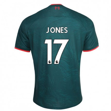 Kandiny Hombre Camiseta Curtis Jones #17 Verde Oscuro Equipación Tercera 2022/23 La Camisa Chile