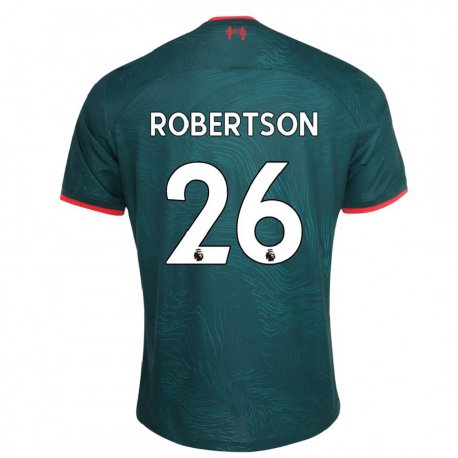 Kandiny Hombre Camiseta Andrew Robertson #26 Verde Oscuro Equipación Tercera 2022/23 La Camisa Chile