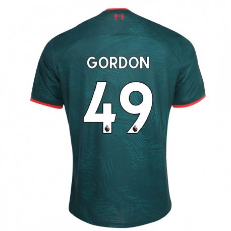 Kandiny Hombre Camiseta Kaide Gordon #49 Verde Oscuro Equipación Tercera 2022/23 La Camisa Chile