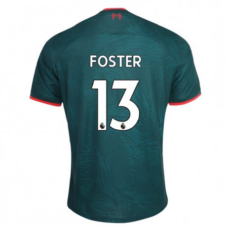 Kandiny Hombre Camiseta Rylee Foster #13 Verde Oscuro Equipación Tercera 2022/23 La Camisa Chile
