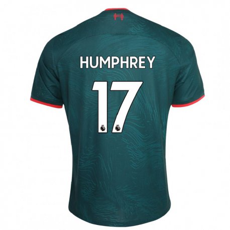 Kandiny Hombre Camiseta Carla Humphrey #17 Verde Oscuro Equipación Tercera 2022/23 La Camisa Chile