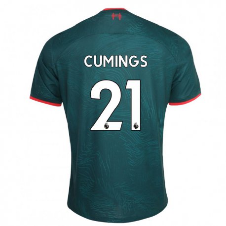 Kandiny Hombre Camiseta Eartha Cumings #21 Verde Oscuro Equipación Tercera 2022/23 La Camisa Chile