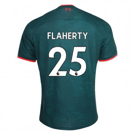 Kandiny Hombre Camiseta Gilly Flaherty #25 Verde Oscuro Equipación Tercera 2022/23 La Camisa Chile