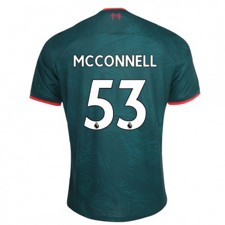 Kandiny Hombre Camiseta James Mcconnell #53 Verde Oscuro Equipación Tercera 2022/23 La Camisa Chile
