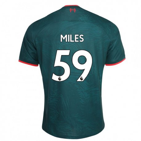 Kandiny Hombre Camiseta Terence Miles #59 Verde Oscuro Equipación Tercera 2022/23 La Camisa Chile
