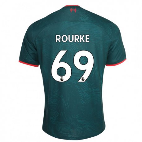 Kandiny Hombre Camiseta Fidel O'rourke #69 Verde Oscuro Equipación Tercera 2022/23 La Camisa Chile