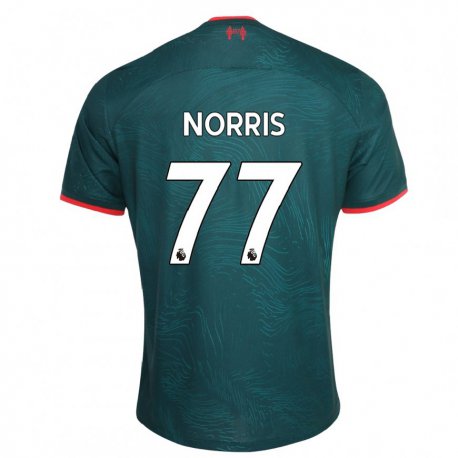 Kandiny Hombre Camiseta James Norris #77 Verde Oscuro Equipación Tercera 2022/23 La Camisa Chile