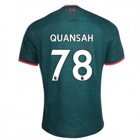 Kandiny Hombre Camiseta Jarell Quansah #78 Verde Oscuro Equipación Tercera 2022/23 La Camisa Chile