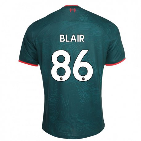 Kandiny Hombre Camiseta Harvey Blair #86 Verde Oscuro Equipación Tercera 2022/23 La Camisa Chile