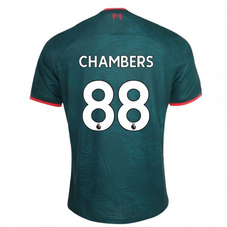 Kandiny Hombre Camiseta Luke Chambers #88 Verde Oscuro Equipación Tercera 2022/23 La Camisa Chile