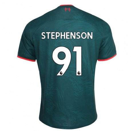 Kandiny Hombre Camiseta Luca Stephenson #91 Verde Oscuro Equipación Tercera 2022/23 La Camisa Chile