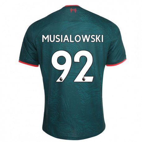 Kandiny Hombre Camiseta Mateusz Musialowski #92 Verde Oscuro Equipación Tercera 2022/23 La Camisa Chile