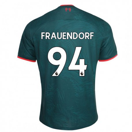 Kandiny Hombre Camiseta Melkamu Frauendorf #94 Verde Oscuro Equipación Tercera 2022/23 La Camisa Chile