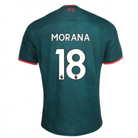 Kandiny Hombre Camiseta Nathan Morana #18 Verde Oscuro Equipación Tercera 2022/23 La Camisa Chile