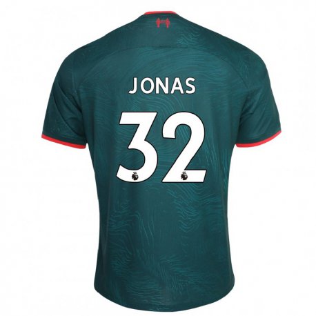 Kandiny Hombre Camiseta Lee Jonas #32 Verde Oscuro Equipación Tercera 2022/23 La Camisa Chile