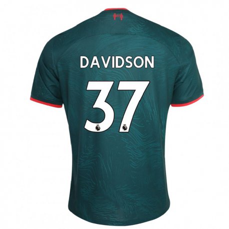 Kandiny Hombre Camiseta Josh Davidson #37 Verde Oscuro Equipación Tercera 2022/23 La Camisa Chile