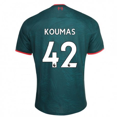 Kandiny Hombre Camiseta Lewis Koumas #42 Verde Oscuro Equipación Tercera 2022/23 La Camisa Chile