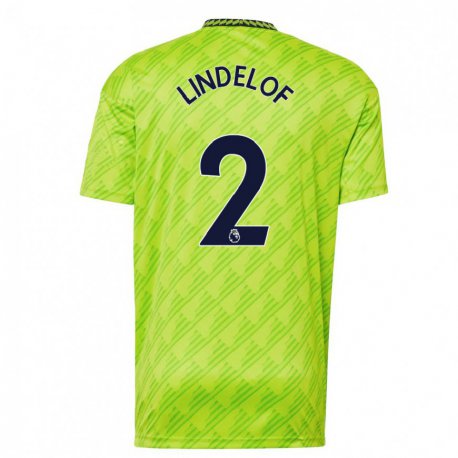 Kandiny Hombre Camiseta Victor Lindelof #2 Verde Claro Equipación Tercera 2022/23 La Camisa Chile