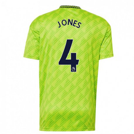 Kandiny Hombre Camiseta Phil Jones #4 Verde Claro Equipación Tercera 2022/23 La Camisa Chile