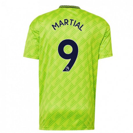 Kandiny Hombre Camiseta Anthony Martial #9 Verde Claro Equipación Tercera 2022/23 La Camisa Chile