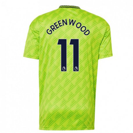 Kandiny Hombre Camiseta Mason Greenwood #11 Verde Claro Equipación Tercera 2022/23 La Camisa Chile