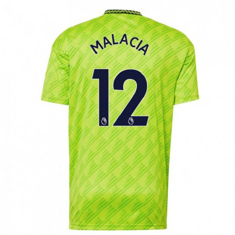 Kandiny Hombre Camiseta Tyrell Malacia #12 Verde Claro Equipación Tercera 2022/23 La Camisa Chile