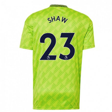 Kandiny Hombre Camiseta Luke Shaw #23 Verde Claro Equipación Tercera 2022/23 La Camisa Chile