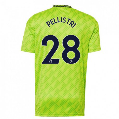 Kandiny Hombre Camiseta Facundo Pellistri #28 Verde Claro Equipación Tercera 2022/23 La Camisa Chile