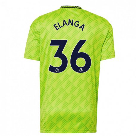 Kandiny Hombre Camiseta Anthony Elanga #36 Verde Claro Equipación Tercera 2022/23 La Camisa Chile