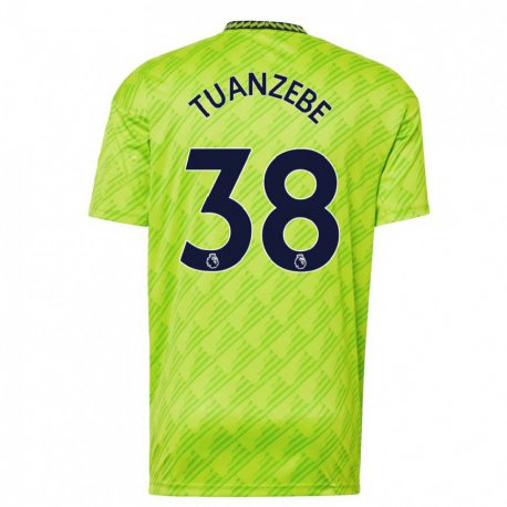 Kandiny Hombre Camiseta Axel Tuanzebe #38 Verde Claro Equipación Tercera 2022/23 La Camisa Chile