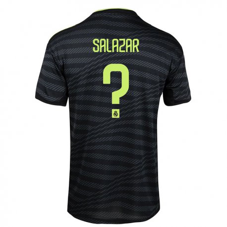 Kandiny Hombre Camiseta Isra Salazar #0 Negro Gris Oscuro Equipación Tercera 2022/23 La Camisa Chile