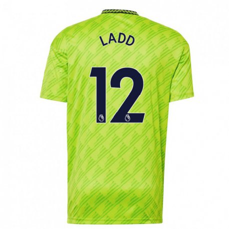 Kandiny Hombre Camiseta Hayley Ladd #12 Verde Claro Equipación Tercera 2022/23 La Camisa Chile