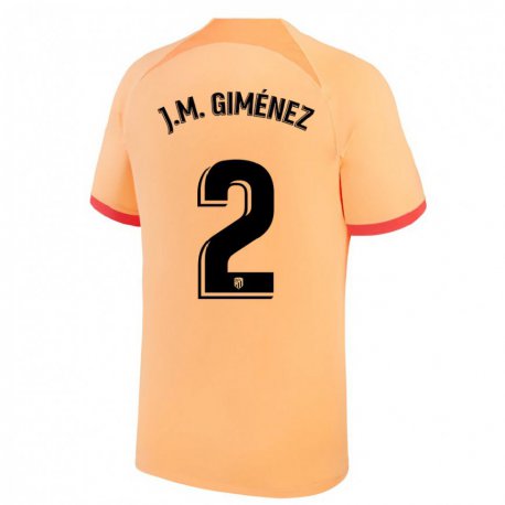 Kandiny Hombre Camiseta Jose Maria Gimenez #2 Naranja Claro Equipación Tercera 2022/23 La Camisa Chile
