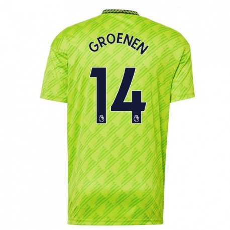 Kandiny Hombre Camiseta Jackie Groenen #14 Verde Claro Equipación Tercera 2022/23 La Camisa Chile