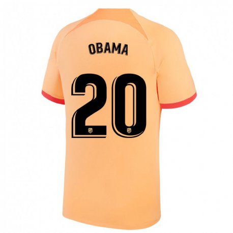 Kandiny Hombre Camiseta Federico Obama #20 Naranja Claro Equipación Tercera 2022/23 La Camisa Chile