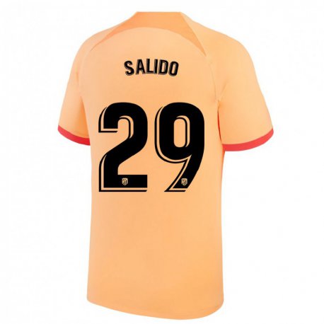 Kandiny Hombre Camiseta Alberto Salido #29 Naranja Claro Equipación Tercera 2022/23 La Camisa Chile