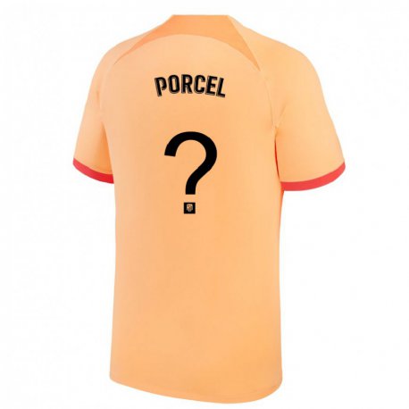 Kandiny Hombre Camiseta Roberto Porcel #0 Naranja Claro Equipación Tercera 2022/23 La Camisa Chile