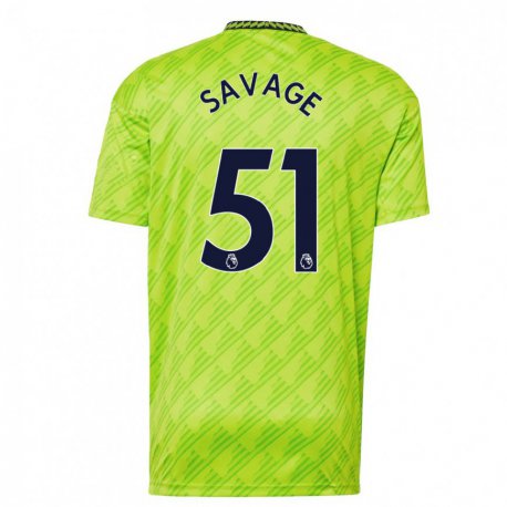 Kandiny Hombre Camiseta Charlie Savage #51 Verde Claro Equipación Tercera 2022/23 La Camisa Chile