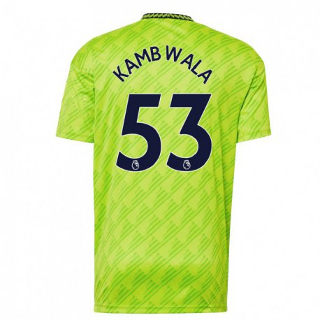 Kandiny Hombre Camiseta Willy Kambwala #53 Verde Claro Equipación Tercera 2022/23 La Camisa Chile