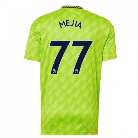 Kandiny Hombre Camiseta Mateo Mejia #77 Verde Claro Equipación Tercera 2022/23 La Camisa Chile
