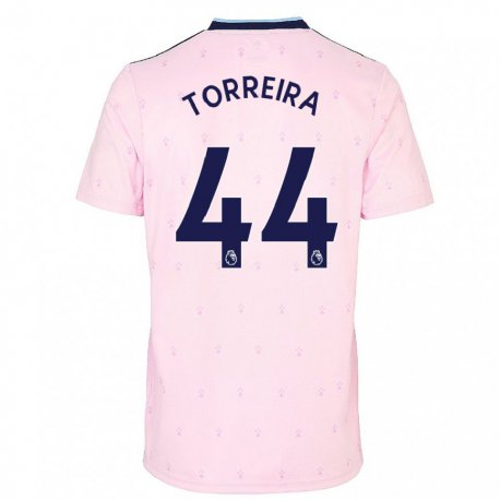 Kandiny Hombre Camiseta Lucas Torreira #44 Rosa Azul Marino Equipación Tercera 2022/23 La Camisa Chile