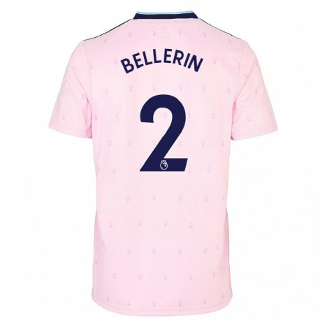 Kandiny Hombre Camiseta Hector Bellerin #2 Rosa Azul Marino Equipación Tercera 2022/23 La Camisa Chile