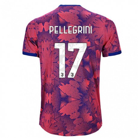 Kandiny Hombre Camiseta Luca Pellegrini #17 Rosa Rojo Azul Equipación Tercera 2022/23 La Camisa Chile