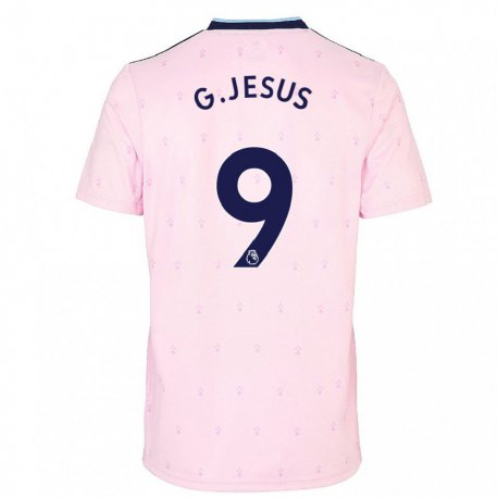 Kandiny Hombre Camiseta Gabriel Jesus #9 Rosa Azul Marino Equipación Tercera 2022/23 La Camisa Chile