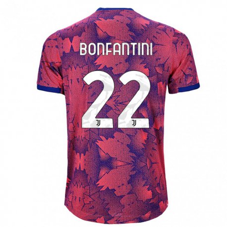 Kandiny Hombre Camiseta Agnese Bonfantini #22 Rosa Rojo Azul Equipación Tercera 2022/23 La Camisa Chile