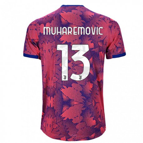 Kandiny Hombre Camiseta Tarik Muharemovic #13 Rosa Rojo Azul Equipación Tercera 2022/23 La Camisa Chile
