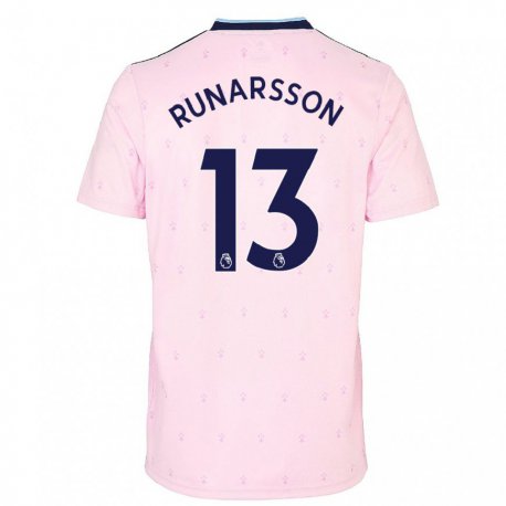 Kandiny Hombre Camiseta Runar Alex Runarsson #13 Rosa Azul Marino Equipación Tercera 2022/23 La Camisa Chile